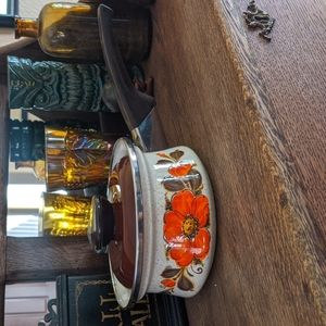 Vintage Sanko Ware 1970s Enamelware Saucepan